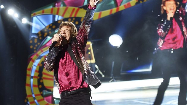 Mick Jagger na koncertu Rolling Stones v Havaně