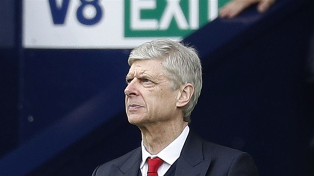 Trenr Arsenalu Arsene Wenger bhem zpasu anglick ligy proti West Bromwichi.