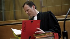 Právní zástupce akala Francis Vuillemin u soudu (13. bezna 2013)