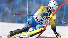 Andre Myhrer na trati slalomu SP v Aspenu