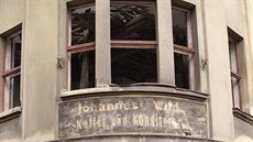 Zdevastované domy v Ústí nad Labem v ulici Na Nivách