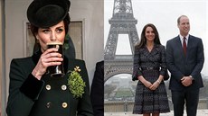 Vévodkyn Kate má nabitý program. Dala si irské pivo a odskoila si do Paíe.
