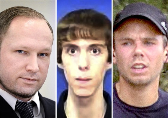 Anders Breivik (zleva), Adam Lanza a Andreas Lubitz