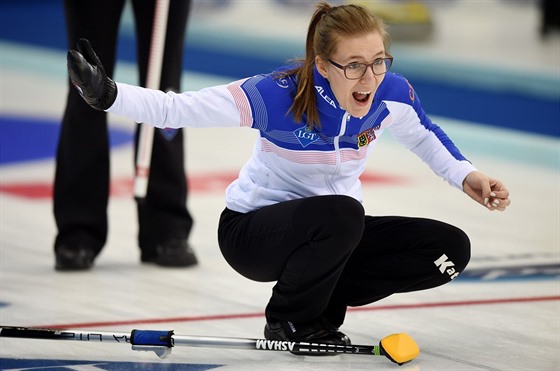 Skipka eského týmu Anna Kubeková na mistrovství svta v Pekingu.