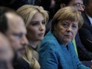 Ivanka Trumpová a Angela Merkelová pi jednání v Bílém dom (17. bezna 2017)