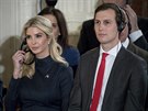 Ivanka Trumpová a její manel Jared Kushner v Bílém dom (17. bezna 2017)