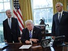 Donald Trump komentuje krach svého plánu na zruení Obamacare (24. bezna 2017)