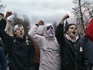 Protest proti bloruskému reimu ve mst Maladziena (10. bezna 2010)