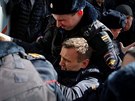 Ruská policie v Moskv zatkla vdce opozice Alexeje Navalného (26. bezna 2017)