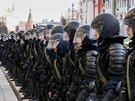 Ruská policie zasahuje proti opoziní demonstraci v centru Moskvy (26. bezna...