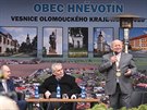 Prezident Milo Zeman na mtinku s obany v obci Hnvotn (20.3.2017).