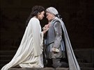 Nadine Sierra jako Ilia a Alice Coote jako Idamante v Mozartov Idomeneovi v...
