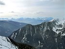 Výhled z nejvyího bodu stediska Speikboden na Dolomity.