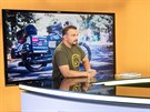Cestovatel Pavel Suchý a moderátor Vladimír Vokál v diskusním poadu Rozstel...