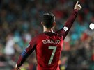 Také Cristiano Ronaldo, portugalský kapitán, se v kvalifikaním utkání proti...