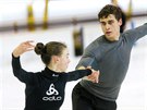 Anna Duková a Martin Bida na tréninku