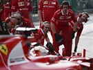 Sebastian Vettel z Ferrari bhem kvalifikace na VC Austrálie