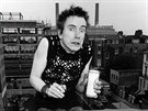 Johnny Rotten z kapely Sex Pistols (Londýn, 27. íjna 1977)