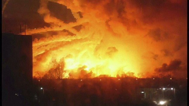 Požár muničního skladu u města Balakleja (23. března 2017)
