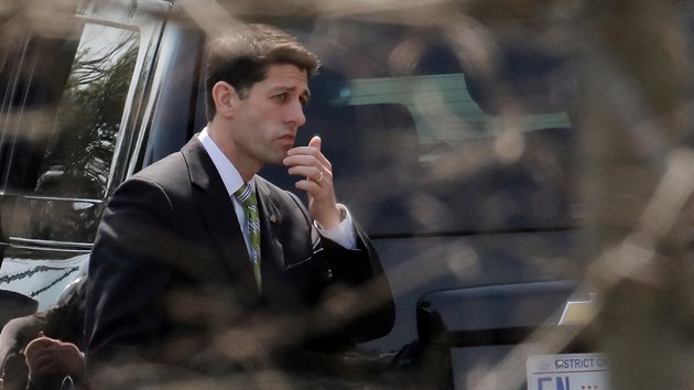 f Snmovny reprezentant Paul Ryan ped hlasovnm o ruen Obamacare (24. bezna 2017)
