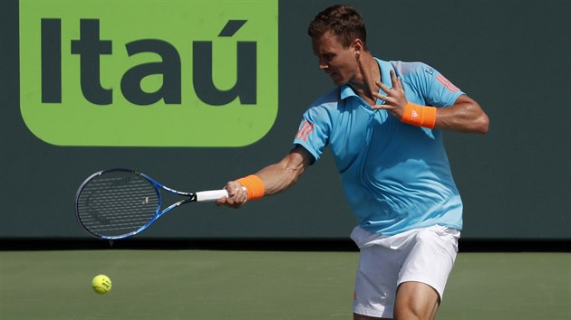 Tom Berdych na turnaji v Miami.