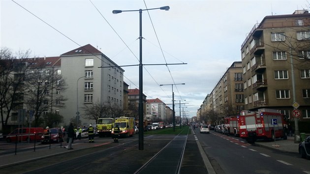 Ve Vrovicch se srazila tramvaj s autem (20.3.2017).