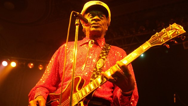 Chuck Berry v pražské Lucerně v roce 2005