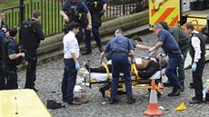 Záchranái oetují mue podezelého z útoku u britského parlamentu v Londýn...