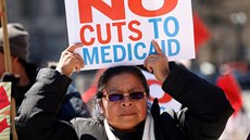 Protest proti ruení Obamacare ve Washingtonu (23. bezna 2017)