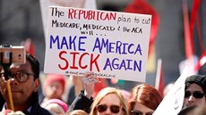 Protest proti rušení Obamacare ve Washingtonu (23. března 2017)