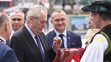 Snímek z prvního dne návštěvy prezidenta Miloše Zemana v Olomouckém kraji (20....