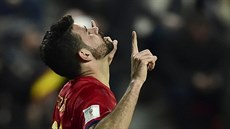 Diego Costa slaví španělský gól.