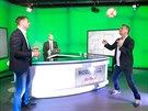 Bývalí fotbalisté Pavel Kuka (vlevo) a Horst Siegl v diskusním poadu iDNES.tv...
