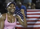 Vítzný úsmv Venus Williamsové na turnaji v Miami.