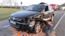 Nehoda se stala na hlavní silnici eské Budjovice - Dolní Dvoit u odboky...