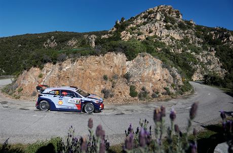 Thierry Neuville na trati Francouzské rallye.