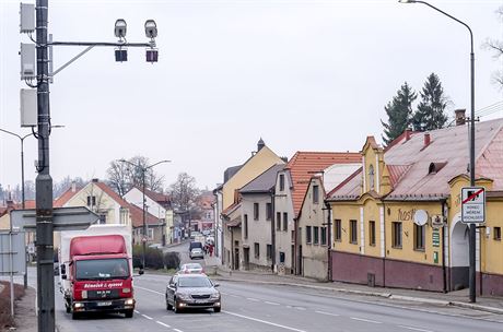 Jeden z úsek, kde mící systém idie snímá, je v kopci na výjezdu smrem na Svitavy.