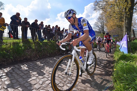 Tom Boonen bhem závodu Kolem Flander.