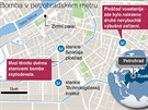 Mapa: exploze v petrohradském metru.