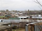 Okolí rodného domu Akbarona Dalilova v kyrgyzském mst O (4. dubna 2017)