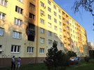 Krátce ped estou hodinou veer vypukl poár v jednom z byt v Ovárské ulici...