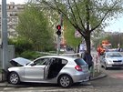 Praská nehoda BMW po honice