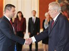 Prezident Milo Zeman jmenoval ministra prmyslu a obchodu Jiího Havlíka (4....
