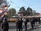 Sparané pochodovali na derby centrem Prahy