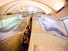 Nároné opravy stanice metra Jinonice jsou tém v polovin (5.4.2017).