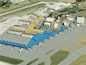 Vizualizace rozvoje letiště v pražské Ruzyni
