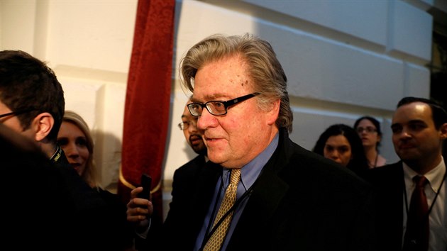 Hlavnho stratg Blho domu Steve Bannon. (23.3. 2017)