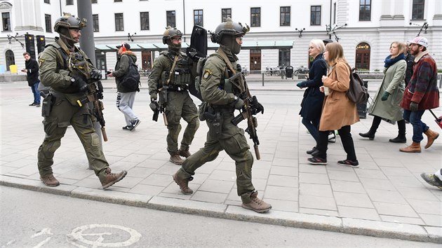 Centrum Stockholmu ste pslunci bezpenostnch sloek (7. dubna 2017)