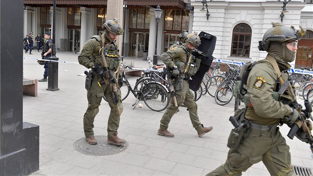 Centrum Stockholmu ste pslunci bezpenostnch sloek (7. dubna 2017)