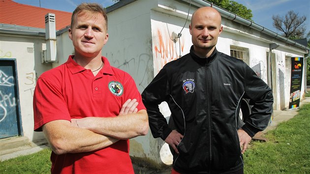 Radní pro sport Michal Dvořák (vpravo) a šéf společnosti DS Training center Radek Seman.